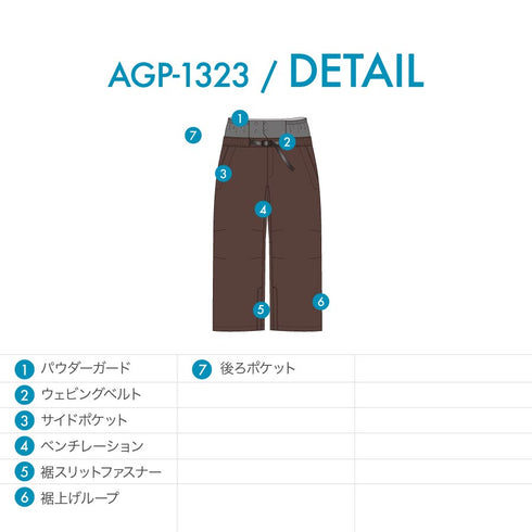 【10月上旬発送予定】 ASHGREEM アッシュグリーム スノーボードウェア スーパービッグパンツ AGP-1323